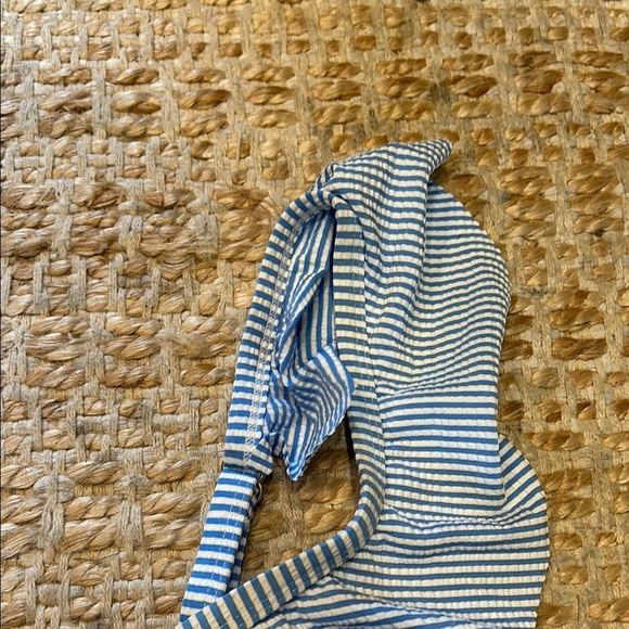 Time and Tru Blue Striped One Piece Swimsuit - Picture 6 of 12